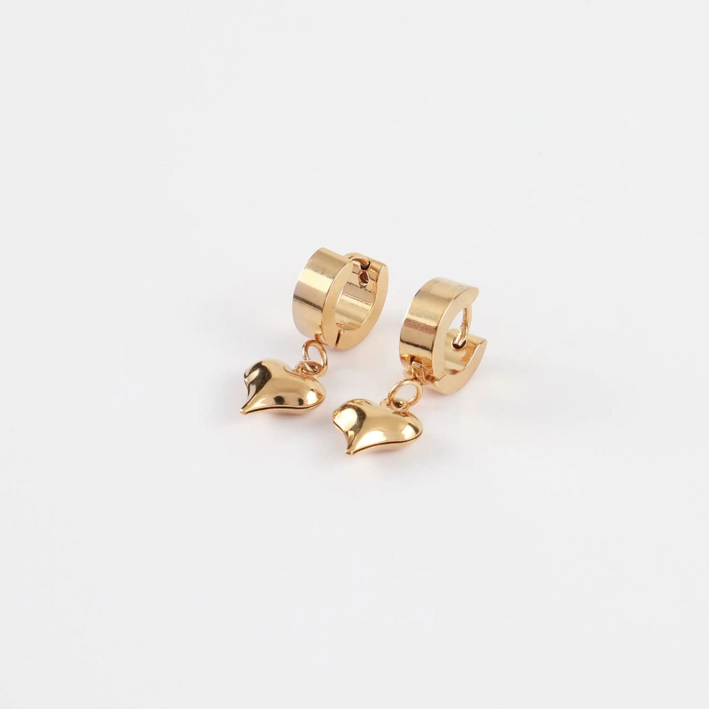 Παιδικά σκουλαρίκια κρίκοι σε σχήμα καρδιάς Mar & Mar Heart Kids από ανοξείδωτο ατσάλι