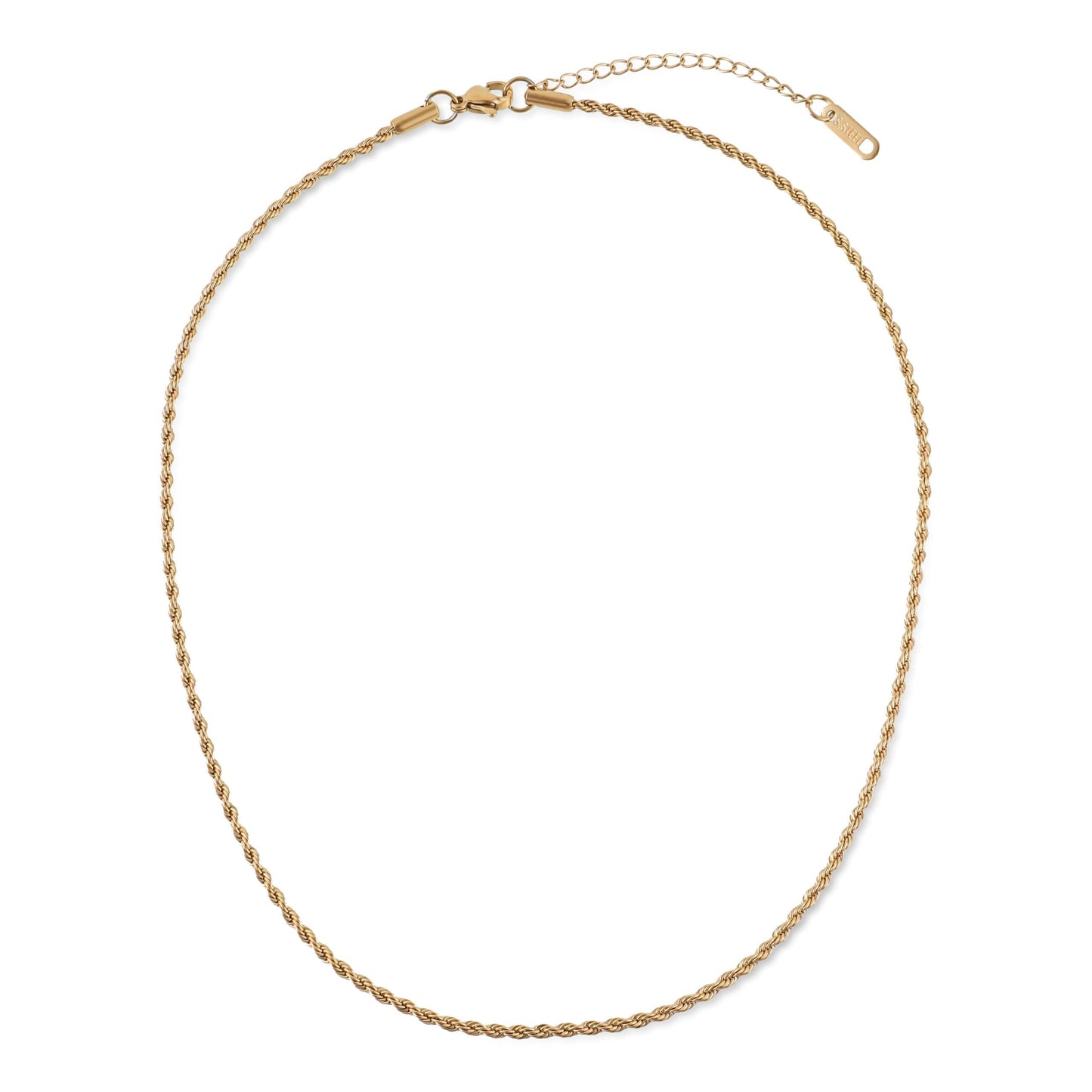 Αλυσίδα λαιμού στριφτή Mar & Mar Rope (Twisted-Gold) από ανοξείδωτο ατσάλι