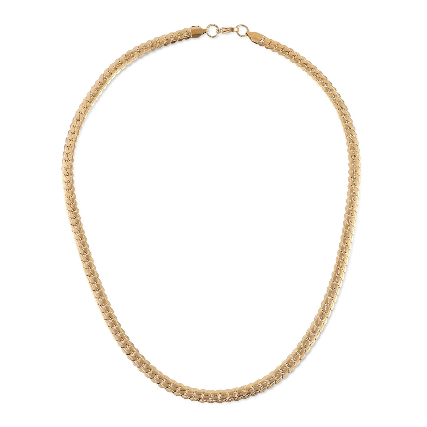 Αλυσίδα λαιμού Mar & Mar Flat (Jocasta II-Gold) από ανοξείδωτο ατσάλι