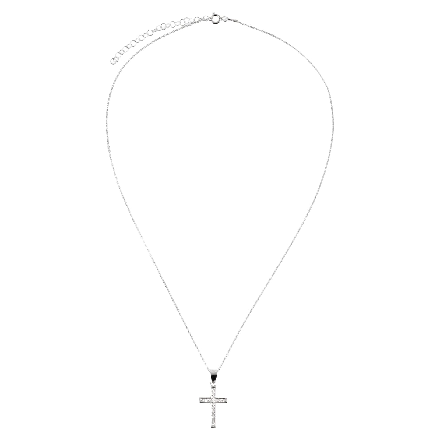 Κολιέ σταυρός με πέτρες ζιργκόν Mar and Mar Calder Cross από ασήμι 925