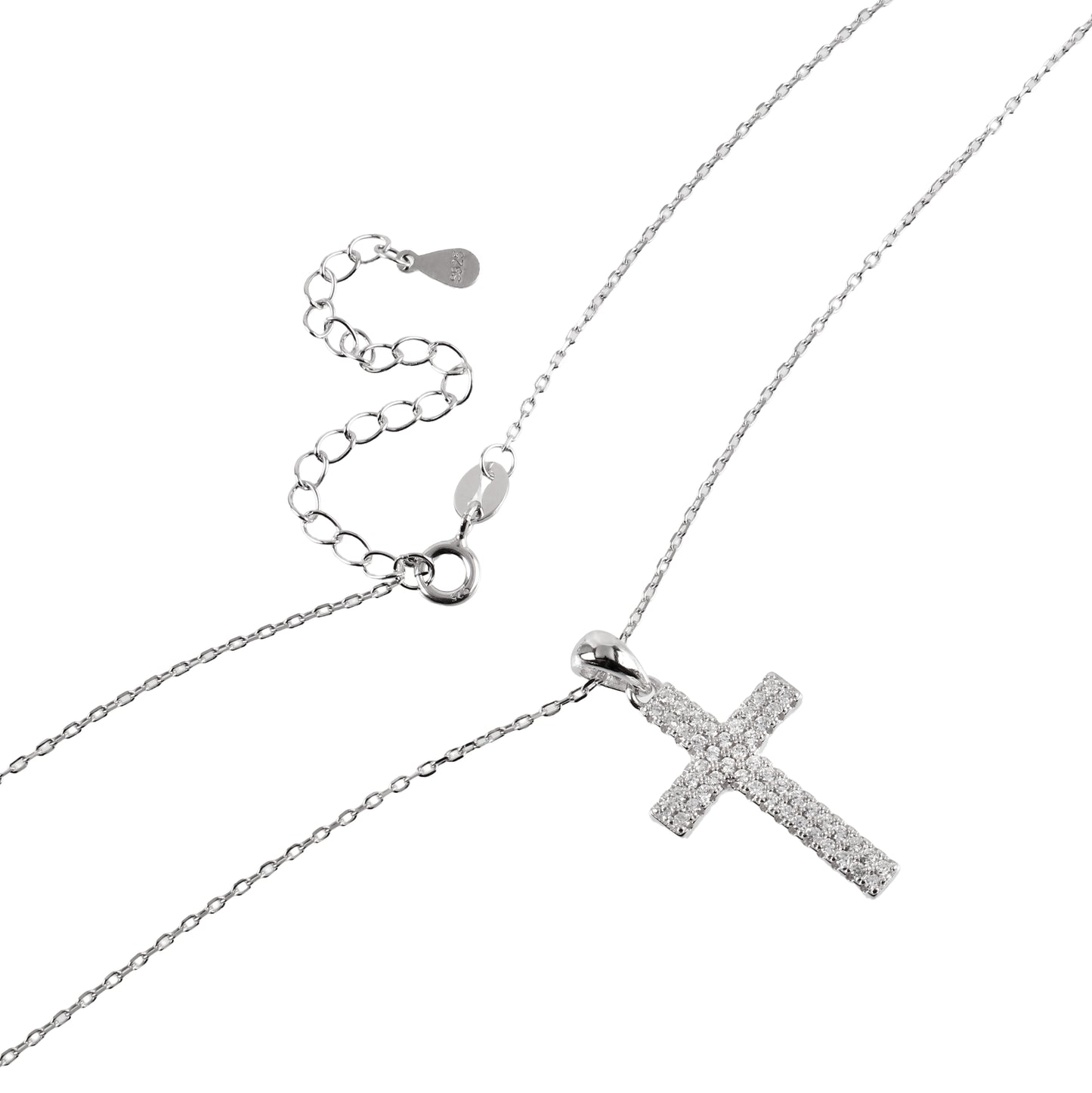 Κολιέ σταυρός με πέτρες ζιργκόν Mar and Mar Giselle Cross από Ασήμι 925