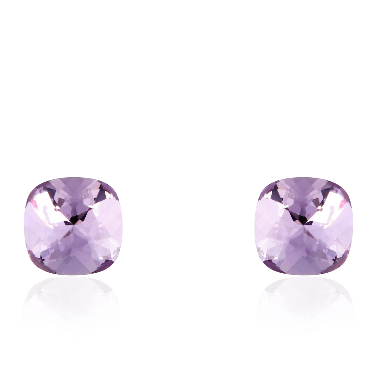 Σκουλαρίκια καρφωτά με ζιργκόν Mar and Mar Cube Studs (Purple) από ανοξείδωτο ατσάλι
