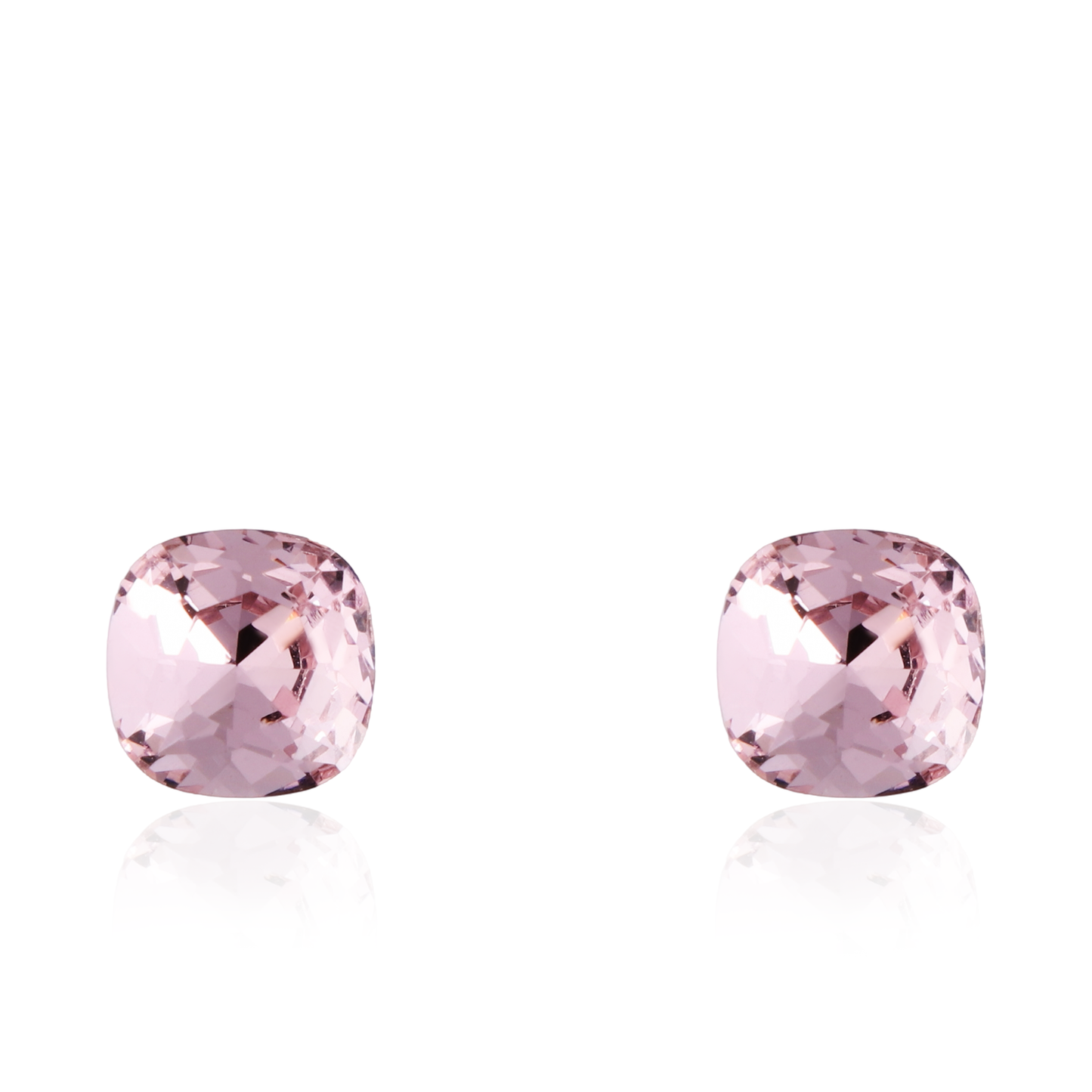 Σκουλαρίκια καρφωτά με ζιργκόν Mar and Mar Cube Studs (Pink) από ανοξείδωτο ατσάλι