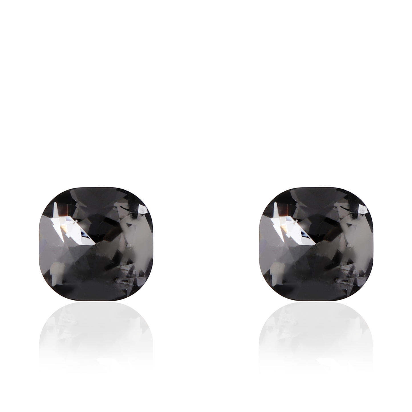 Σκουλαρίκια καρφωτά με ζιργκόν Mar and Mar Cube Studs (Black Gray) από ανοξείδωτο ατσάλι
