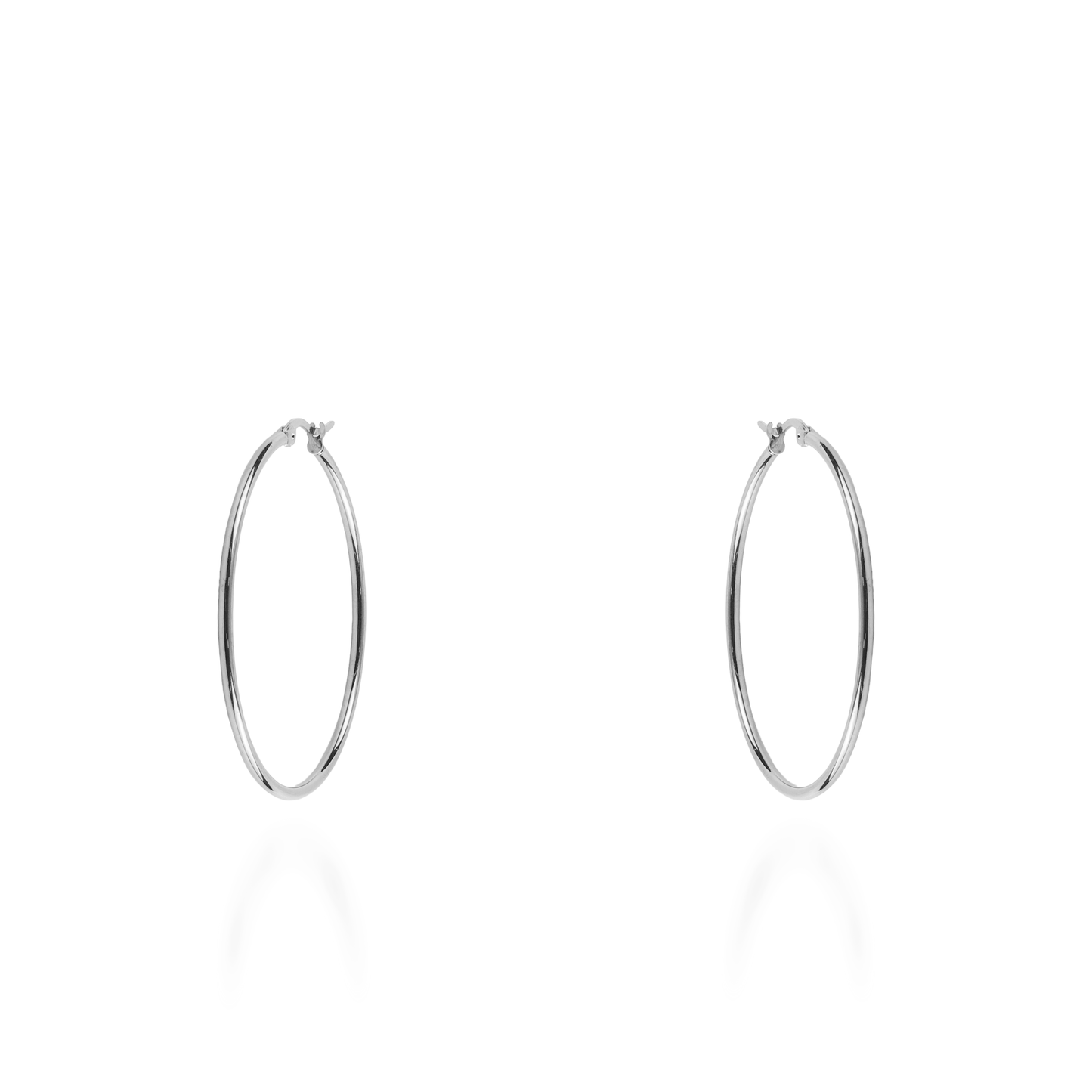 Σκουλαρίκια κρίκοι Mar and Mar Aubrey Silver από ανοξείδωτο ατσάλι