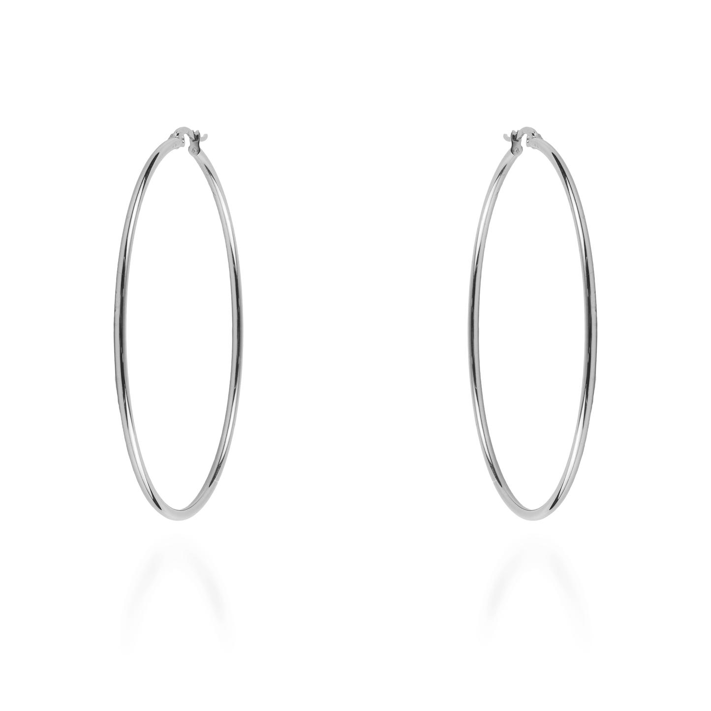 Σκουλαρίκια κρίκοι Mar and Mar Aubrey Silver από ανοξείδωτο ατσάλι