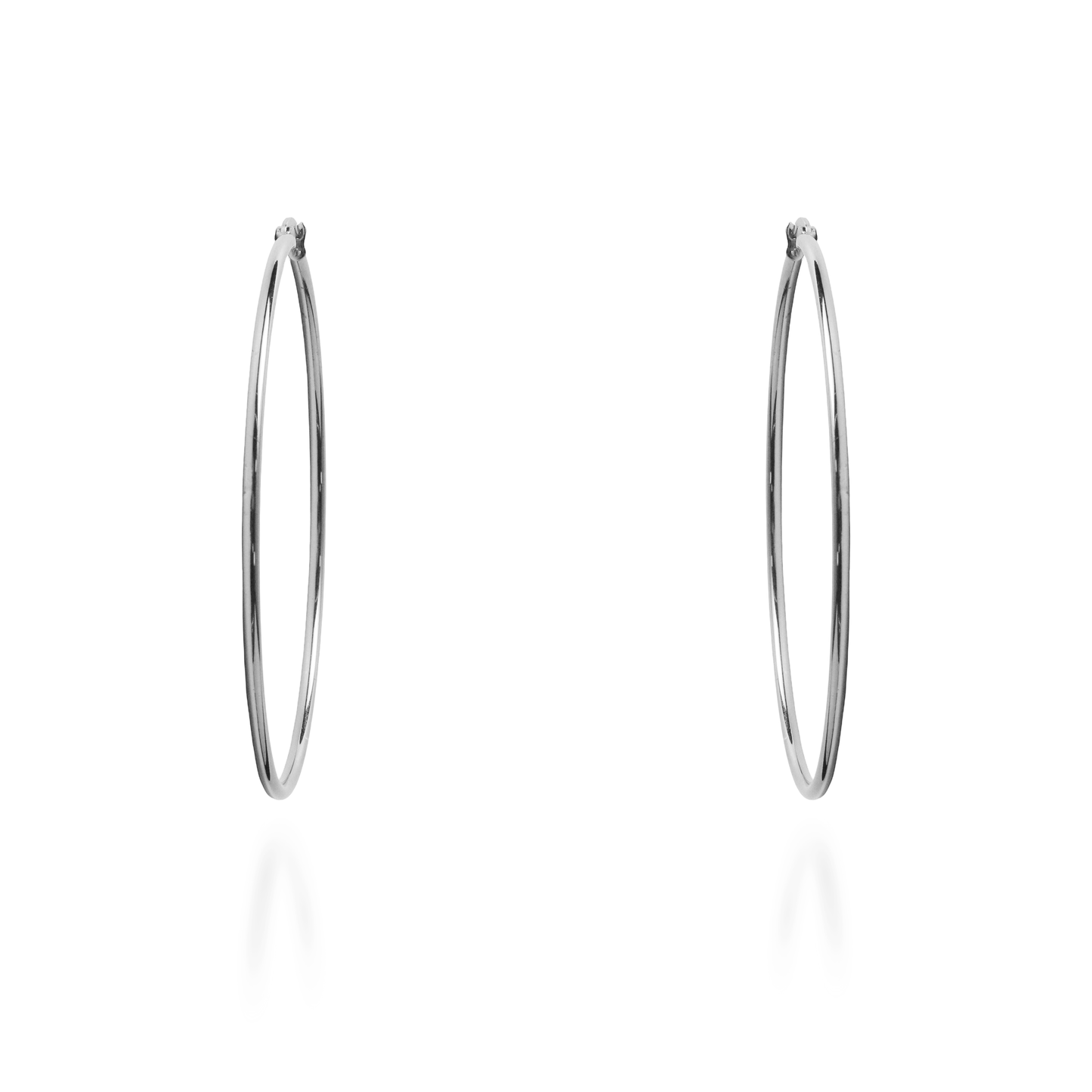 Σκουλαρίκια κρίκοι Mar and Mar Aubrey Silver από ανοξείδωτο ατσάλι