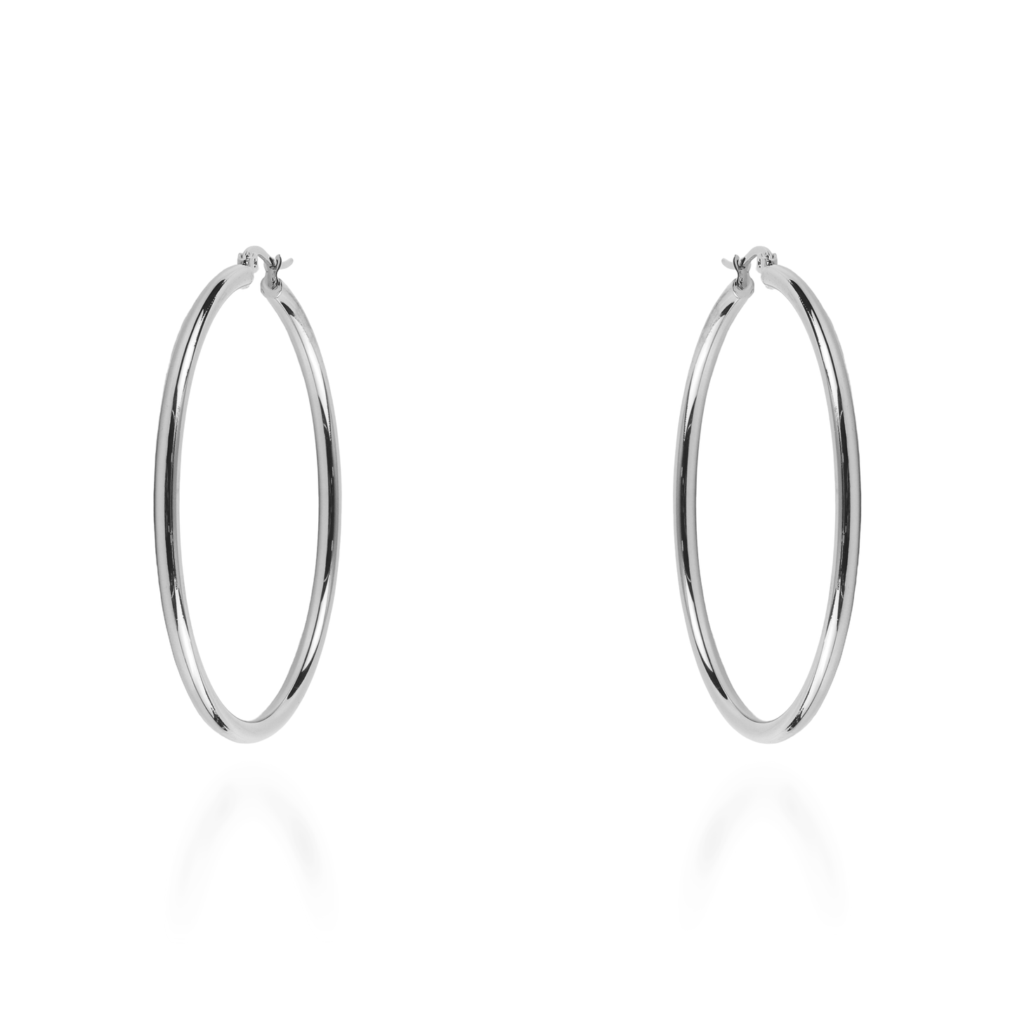 Σκουλαρίκια κρίκοι Mar and Mar Aubrey Silver από ανοξείδωτο ατσάλι