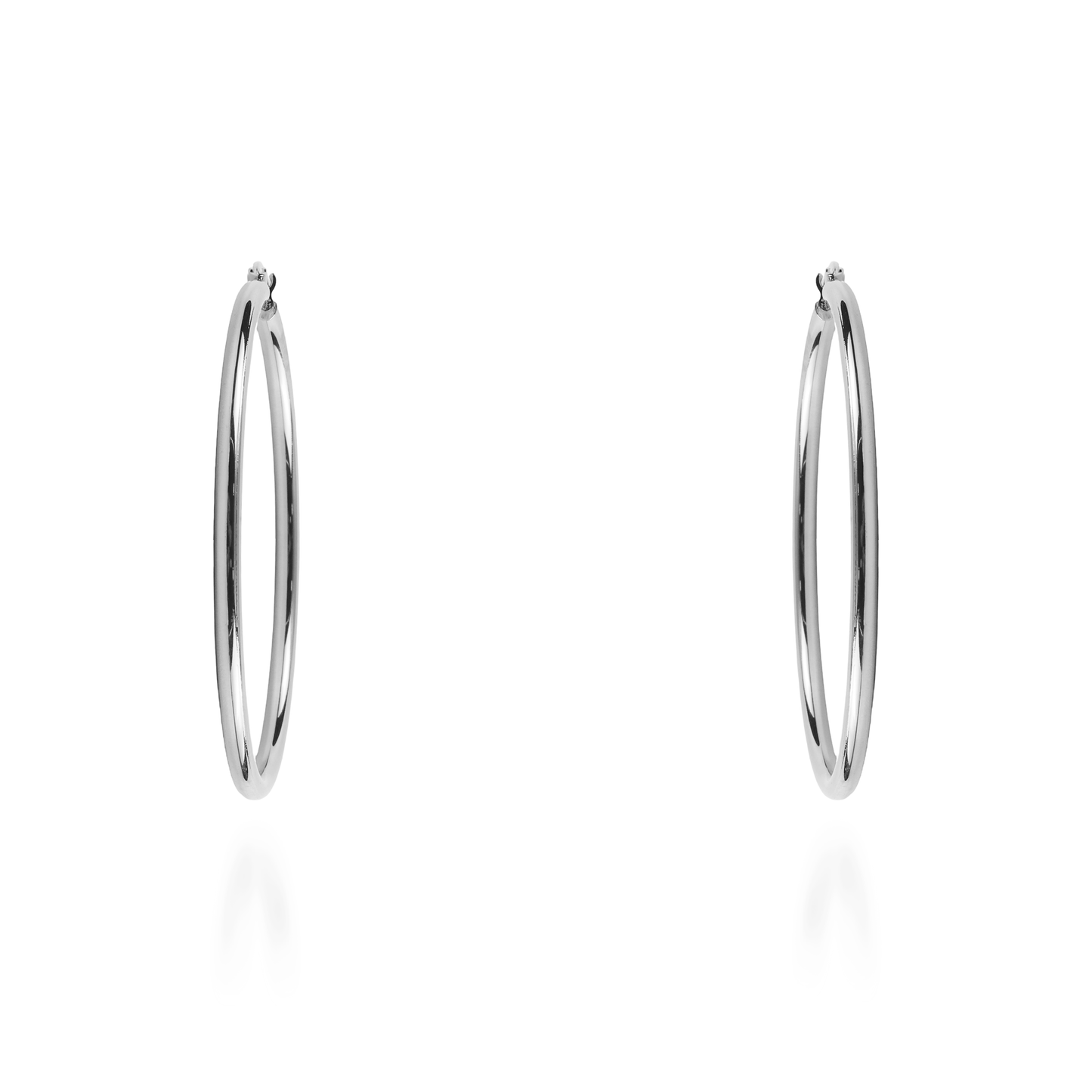 Σκουλαρίκια κρίκοι Mar and Mar Aubrey Silver από ανοξείδωτο ατσάλι