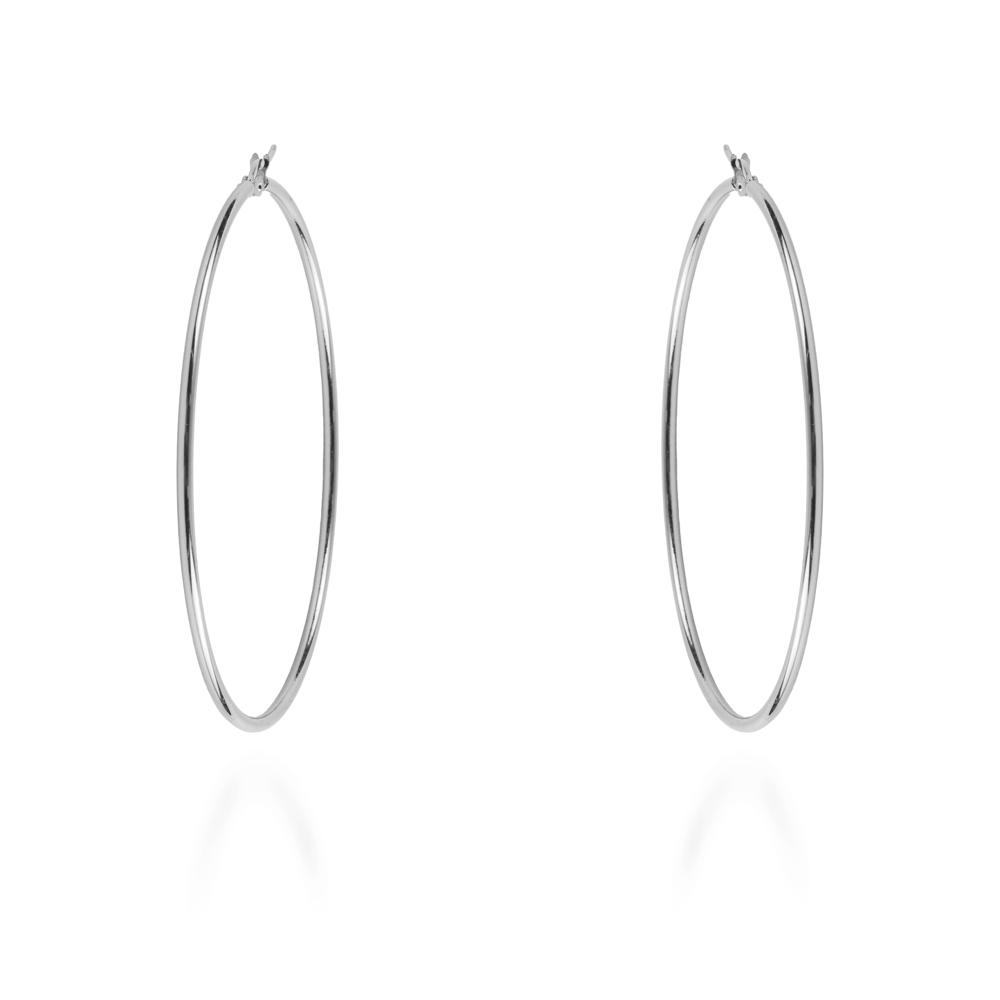 Σκουλαρίκια κρίκοι Mar and Mar Aubrey Silver από ανοξείδωτο ατσάλι