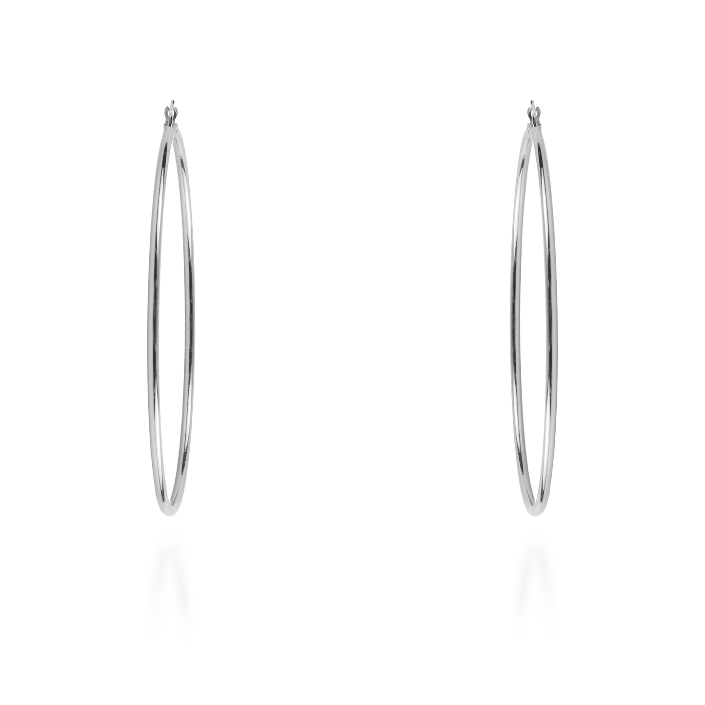 Σκουλαρίκια κρίκοι Mar and Mar Aubrey Silver από ανοξείδωτο ατσάλι