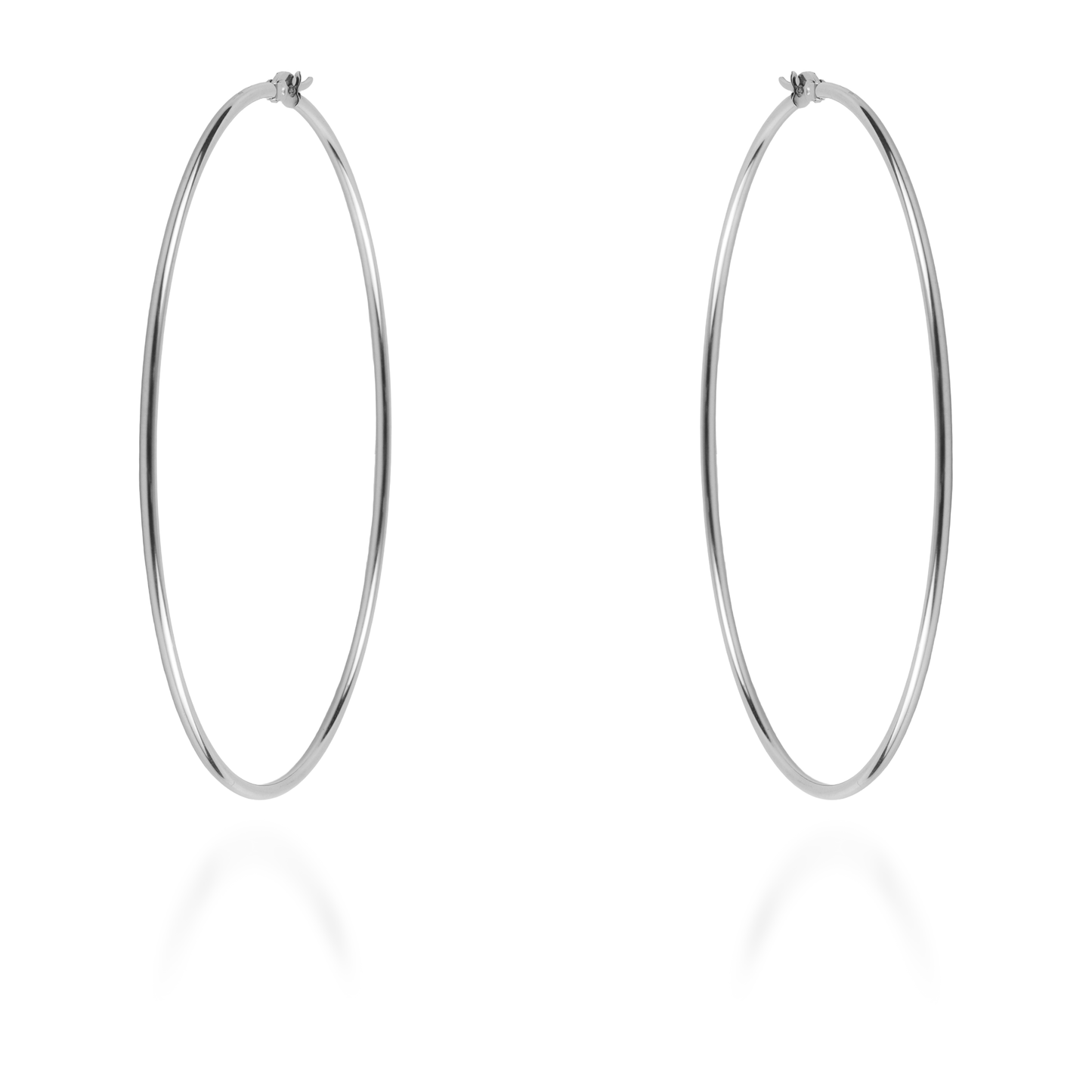 Σκουλαρίκια κρίκοι Mar and Mar Aubrey Silver από ανοξείδωτο ατσάλι