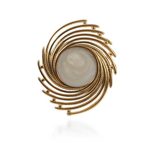 Γυναικείο δαχτυλίδι με πέτρα φίλντισι Mar and Mar Sondia από ανοξείδωτο ατσάλι