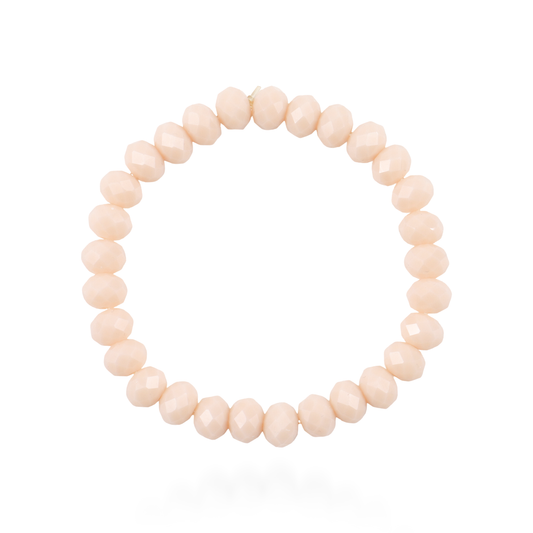 Χειροποίητο βραχιόλι με χάντρες Mar and Mar Bliss Candy (Beige)