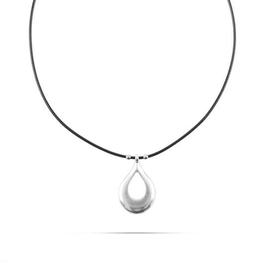 Κολιέ με επάργυρο κρεμαστό δάκρυ Mar and Mar Riley