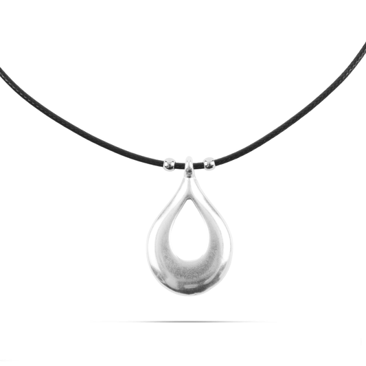 Κολιέ με επάργυρο κρεμαστό δάκρυ Mar and Mar Riley