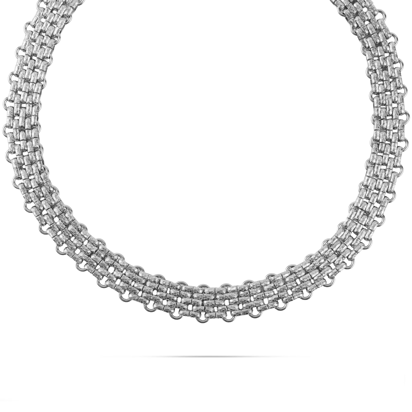 Κολιέ αλυσίδα λαιμού Mar and Mar Jarrow Silver από ανοξείδωτο ατσάλι