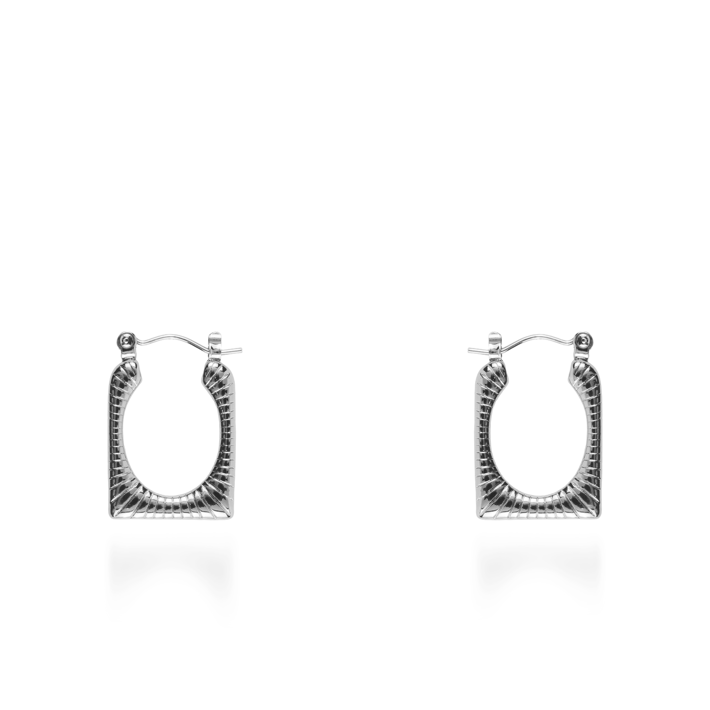 Σκουλαρίκια κρίκοι Mar and Mar Aspidy III Silver από ανοξείδωτο ατσάλι