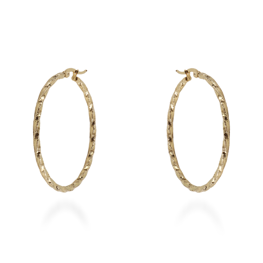 Σκουλαρίκια κρίκοι Mar and Mar Saphira από ανοξείδωτο ατσάλι