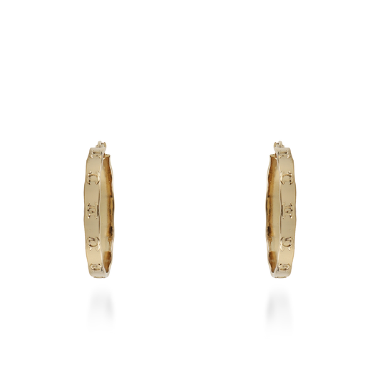 Σκουλαρίκια κρίκοι Mar and Mar Caramel από ανοξείδωτο ατσάλι