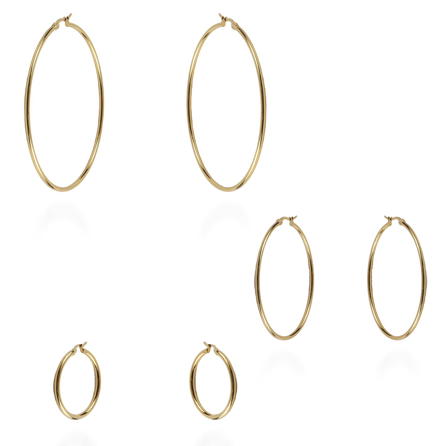 Σκουλαρίκια κρίκοι Mar and Mar Aubrey από ανοξείδωτο ατσάλι