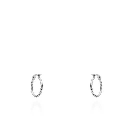 Σκουλαρίκια κρίκοι Mar and Mar Jayla (2 cm-Silver) από ανοξείδωτο ατσάλι