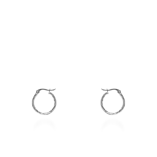 Σκουλαρίκια κρίκοι Mar and Mar Jayla (2 cm-Silver) από ανοξείδωτο ατσάλι