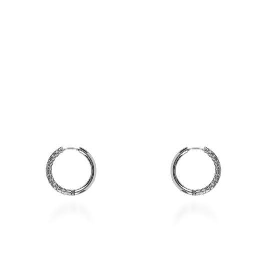 Σκουλαρίκια κρίκοι Mar and Mar Mandia από ανοξείδωτο ατσάλι