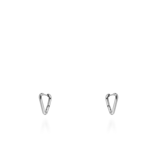 Σκουλαρίκια κρίκοι τρίγωνα Mar and Mar Solein Triangle (Silver) από ανοξείδωτο ατσάλι