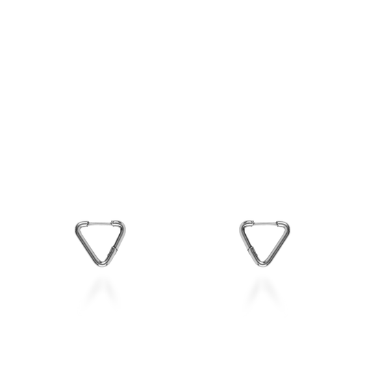 Σκουλαρίκια κρίκοι τρίγωνα Mar and Mar Solein Triangle (Silver) από ανοξείδωτο ατσάλι