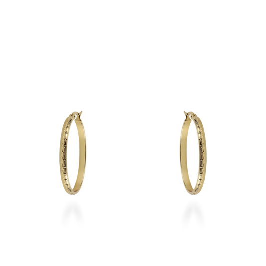 Σκουλαρίκια κρίκοι Mar and Mar Acrol (3,5 cm) από ανοξείδωτο ατσάλι