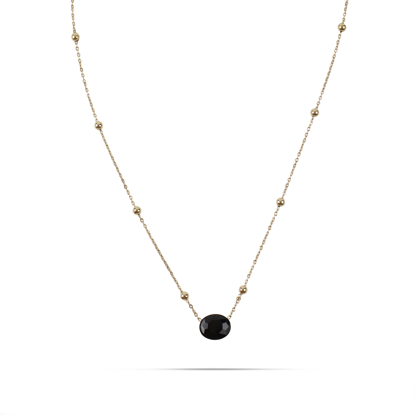 Κολιέ με πέτρα ζιργκόν Mar and Mar Malibu (Gold) από ανοξείδωτο ατσάλι