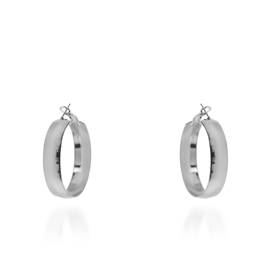 Σκουλαρίκια κρίκοι Mar and Mar Natty (Silver) από ανοξείδωτο ατσάλι