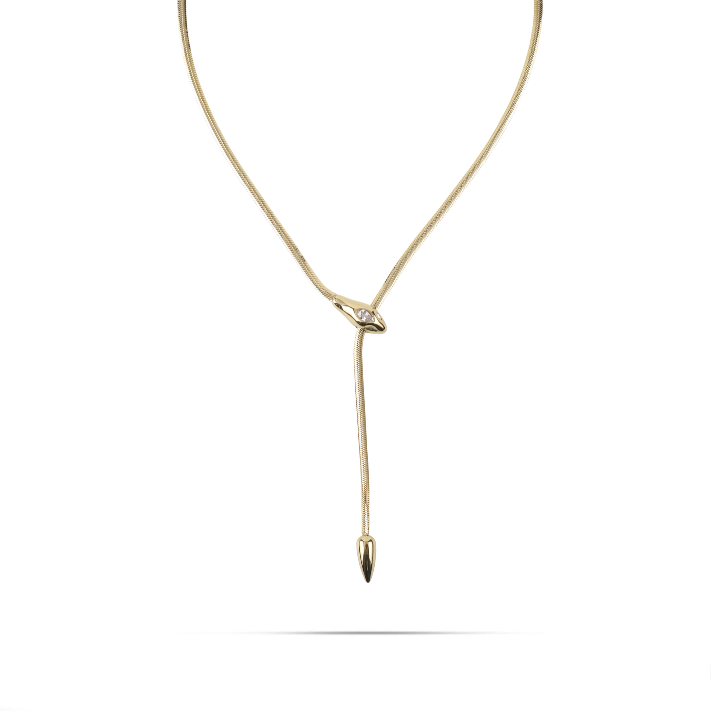 Κολιέ με αλυσίδα flat snake με φίδι Mar and Mar Ophira Tie από ανοξείδωτο ατσάλι