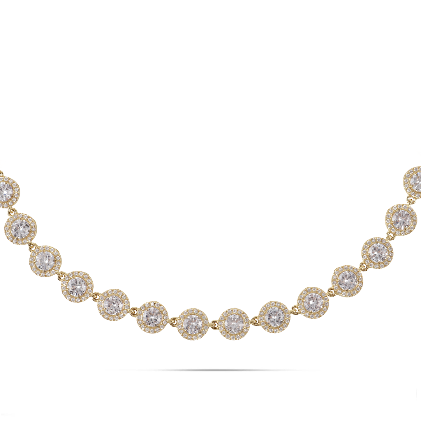 Αλυσίδα λαιμού με ζιργκόν Mar and Mar Crystal Round από ανοξείδωτο ατσάλι