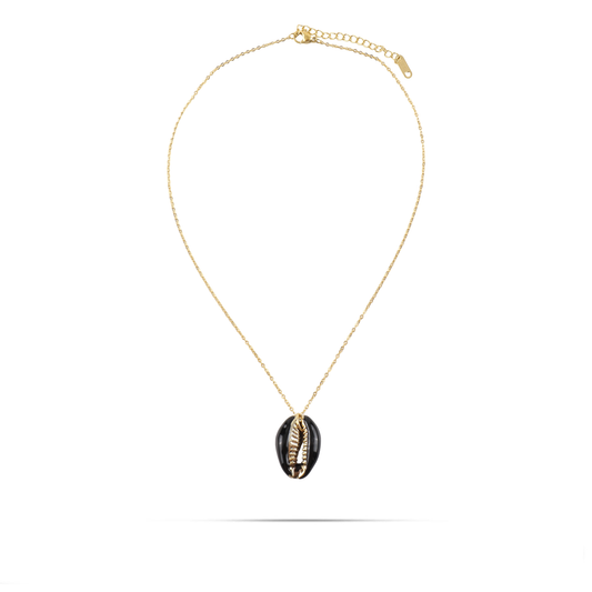 Κολιέ με κρεμαστό κοχύλι Mar and Mar Argus (Black) από ανοξείδωτο ατσάλι