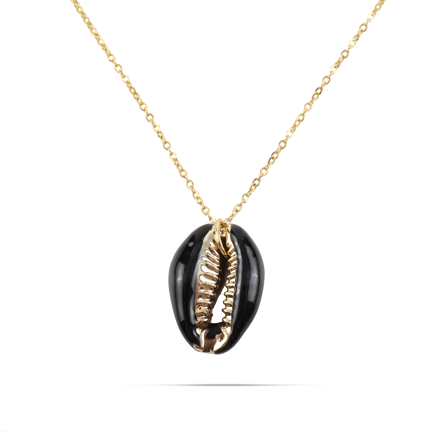 Κολιέ με κρεμαστό κοχύλι Mar and Mar Argus (Black) από ανοξείδωτο ατσάλι