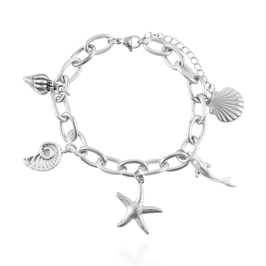 Χειροποίητο βραχιόλι με κρεμαστά Mar and Mar Nerella από ανοξείδωτο ατσάλι