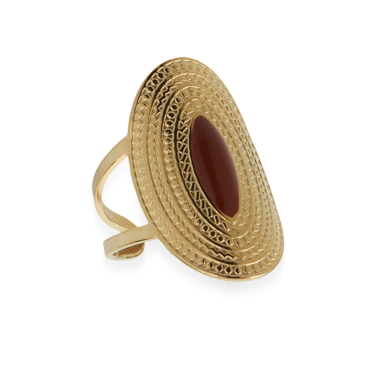 Γυναικείο δαχτυλίδι Mar and Mar Zulea (Red) από ανοξείδωτο ατσάλι