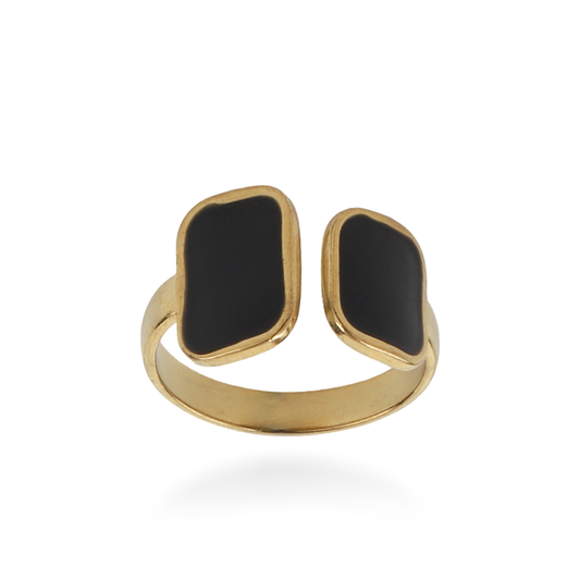 Γυναικείο δαχτυλίδι Mar and Mar Jane (Black) από ανοξείδωτο ατσάλι