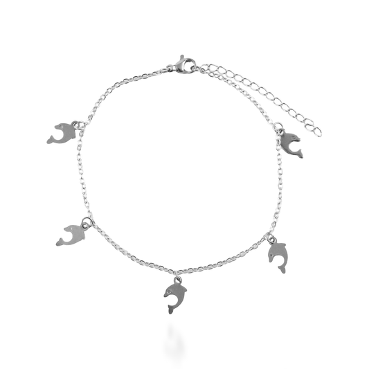 Αλυσίδα ποδιού Mar and Mar Dolphins από ανοξείδωτο ατσάλι