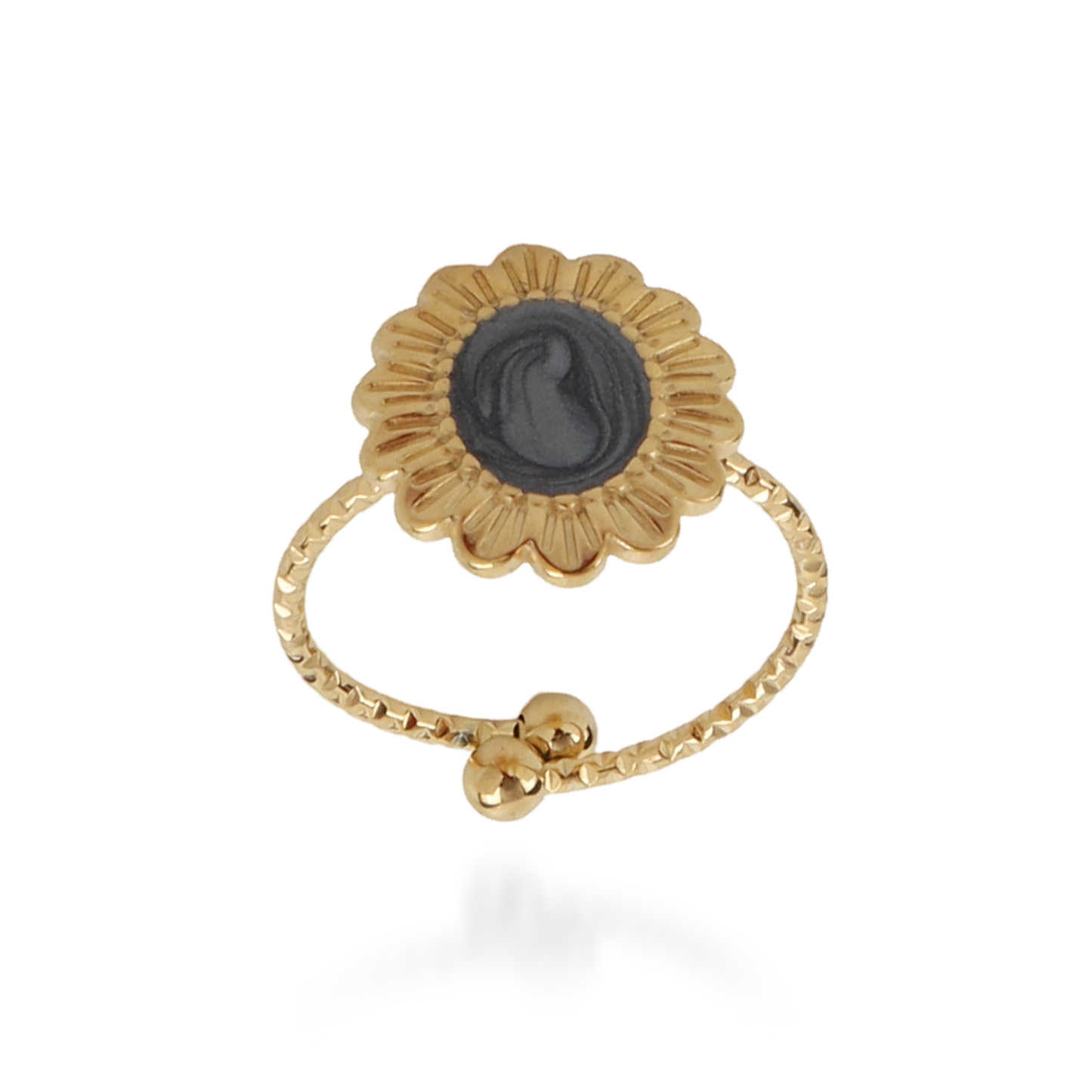 Γυναικείο δαχτυλίδι Mar and Mar Pelina (Gray) από ανοξείδωτο ατσάλι