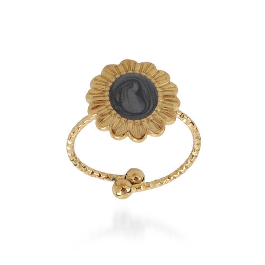 Γυναικείο δαχτυλίδι Mar and Mar Pelina (Gray) από ανοξείδωτο ατσάλι