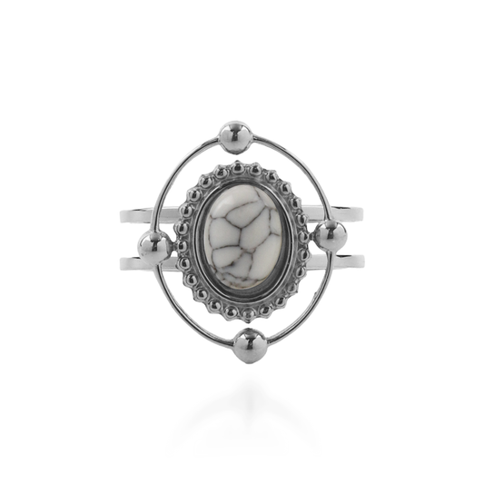 Γυναικείο δαχτυλίδι Mar and Mar Amara Silver (White) από ανοξείδωτο ατσάλι