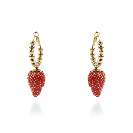 Σκουλαρίκια κρεμαστά με φράουλες Mar and Mar Strawberries