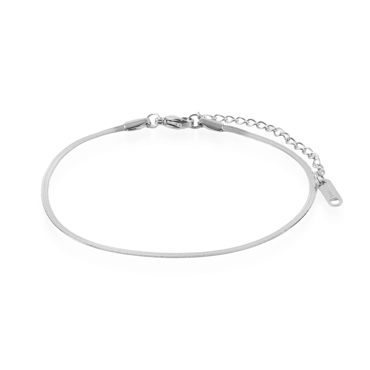 Αλυσίδα ποδιού Mar and Mar Flat Snake Silver από ανοξείδωτο ατσάλι