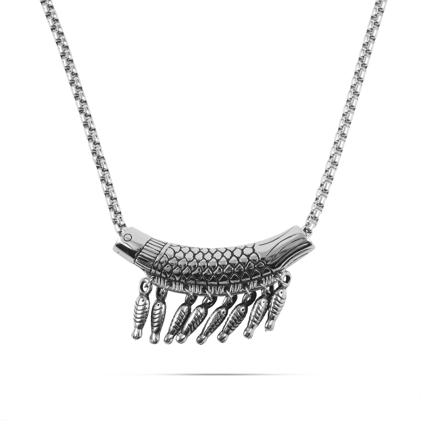 Ανδρικό Κολιέ με σχέδιο ψάρια Mar and Mar Dakota από ανοξείδωτο ατσάλι