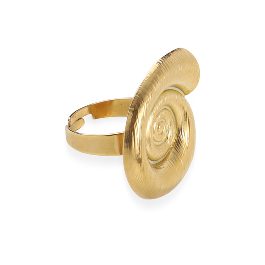 Γυναικείο δαχτυλίδι Mar and Mar Seashell Snail από ανοξείδωτο ατσάλι