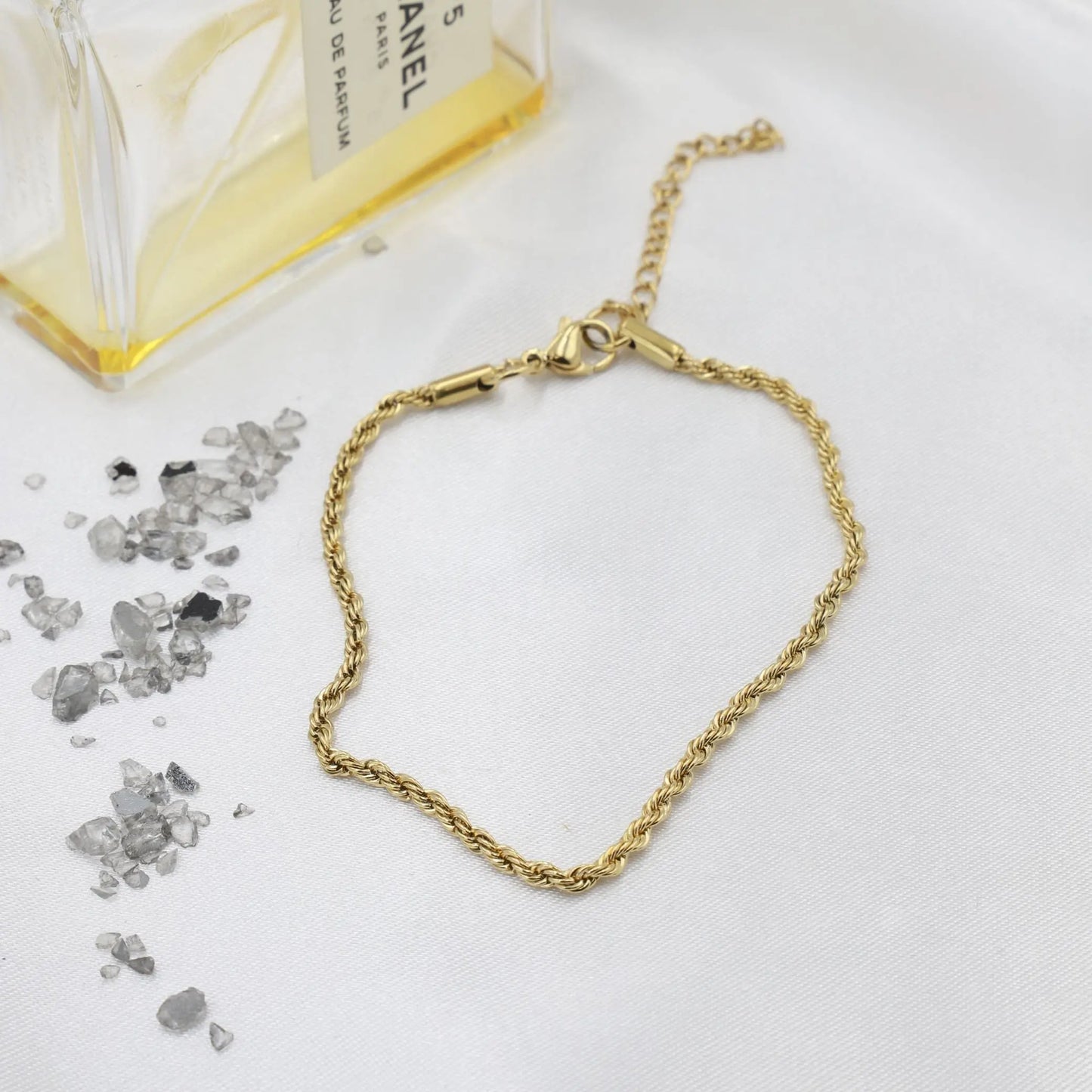 Αλυσίδα ποδιού Mar & Mar Twisted Anklet από ανοξείδωτο ατσάλι