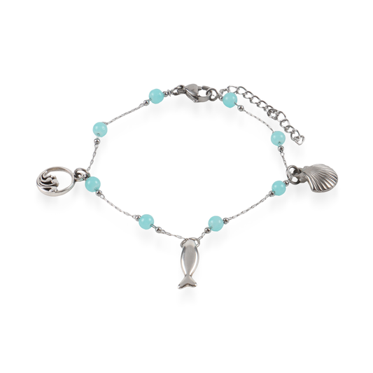 Χειροποίητο βραχιόλι με χάντρες Mar and Mar Kylia από ανοξείδωτο ατσάλι